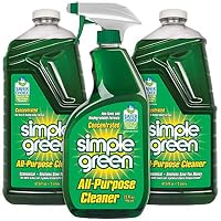 SIMPLE GREEN All-Purpose Cleaner - Stain Remover for Clothing, Fabric & Carpet, Cleans Floors & Toilets, Degreases Ovens & Pans, 32 oz Spray and 2-67.6 oz Refills (Pack of 3)
