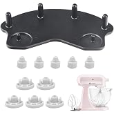【Patent Pending】Stand Mixer Attachment Holders, Compatible with Kitchenaid Mixer &amp; KitchenAid Flat Beater, Kitchen Accessory Organizer, Accessories for Storing Dough Hooks,Flat &amp; Flex Edge Beater