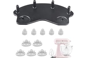 ZHIXING 【Patent Pending】Stand Mixer Attachment Holders, Compatible with Kitchenaid Mixer & KitchenAid Flat Beater, Kitchen Accessory Organizer, Accessories for Storing Dough Hooks,Flat & Flex Edge Beater