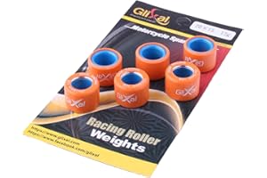 Glixal 20X15mm High Performance Racing Variator Roller Weights Set For Honda PCX 125 150 Polaris RZR 200 SYM SUZUKI KYMCO VESPA Scooter Quads ATV UTV (12 Gram)