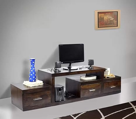 Daintree Nadia TV Unit Cabinet (Lacquer Finish, Dark Walnut)