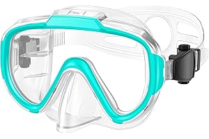 Norabidea Swim Goggles Adult Kids, Anti Fog Swimming Goggles with Nose Cover,No Leaking Clear Snorkel Dive Mask 180 Wide View Men Women Youth Boys Girls