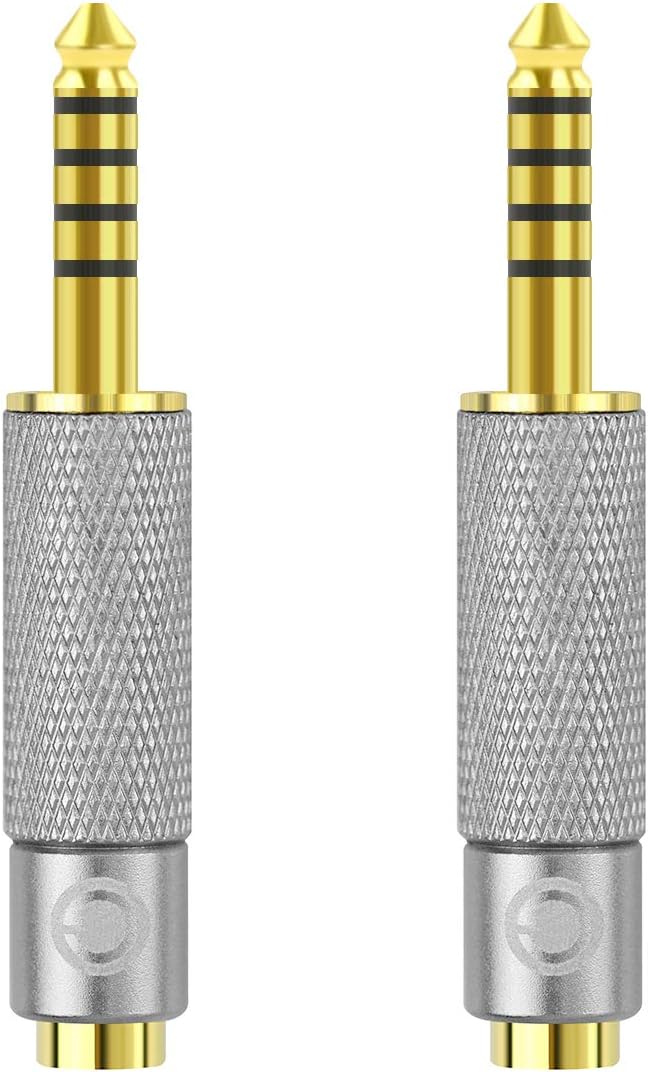 GEEKRIA 4.4mm Male to (1/8'') 3.5mm/2.5mm Balanced Female Headphones Adapter, Aluminum Alloy Conversion Audio Plug