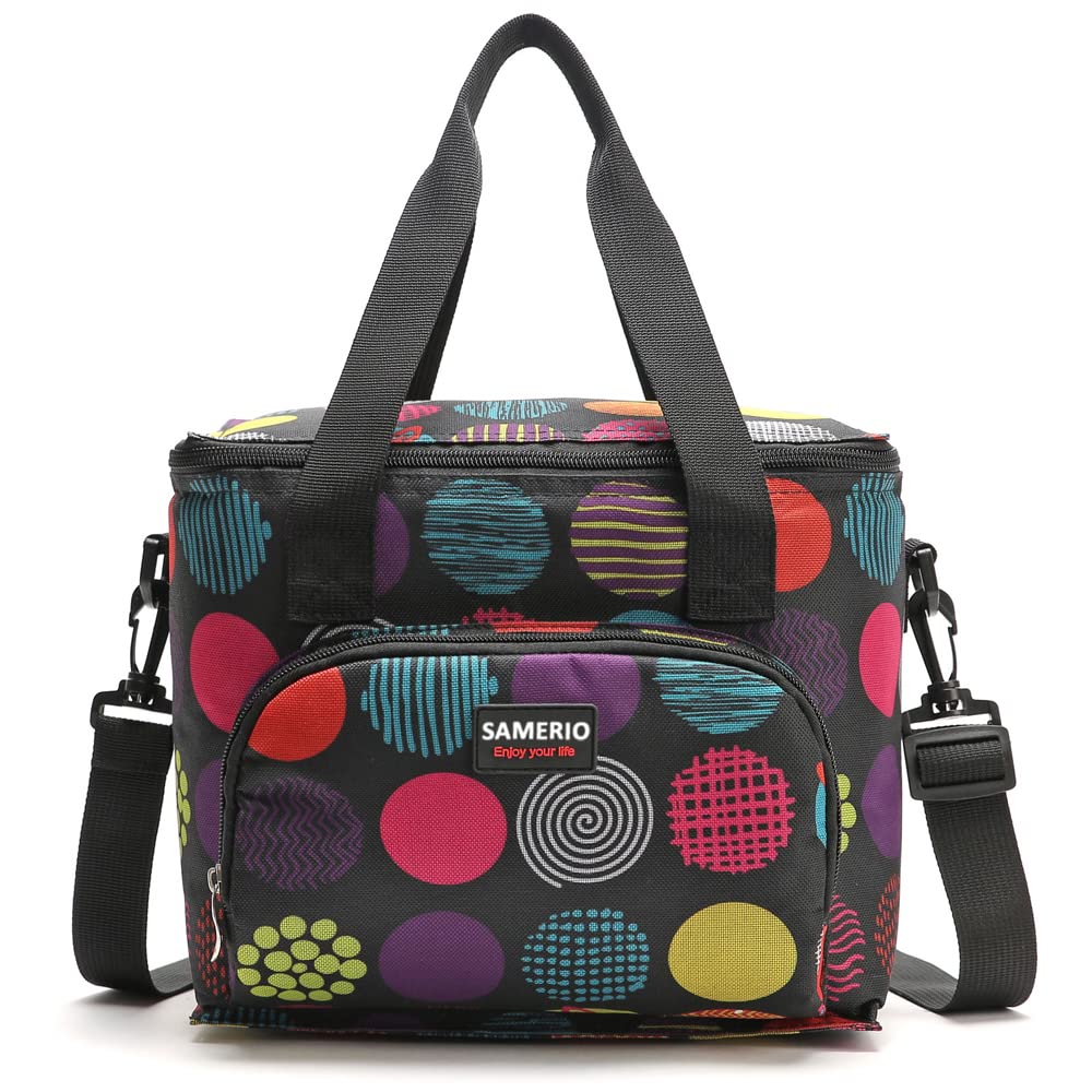 SAMERIO Insulated Lunch Bag for Adults Cooler Lunch Boxes for Womens Girls Student Lunch Tote Bag Reusable Bento Bags for School Office Work Picnic Outdoor Activities