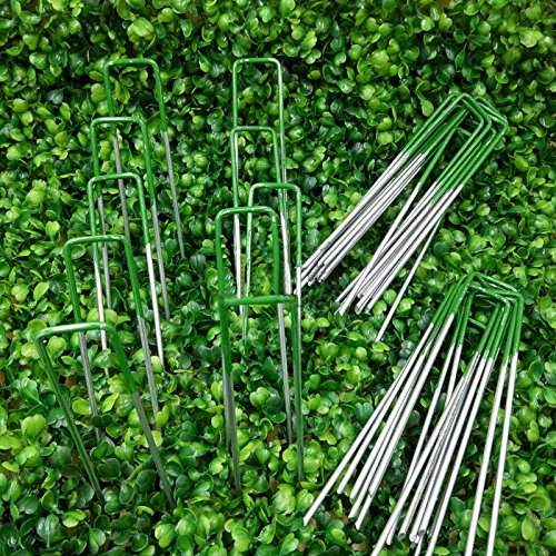 Originline 5.91" Anti-Rust Galvanized Ground Staples,High Garden Stake Pin,Landscape Staples Fabric Pins,Weed Ground Cover Pegs,50Pack - Thumbnail 2