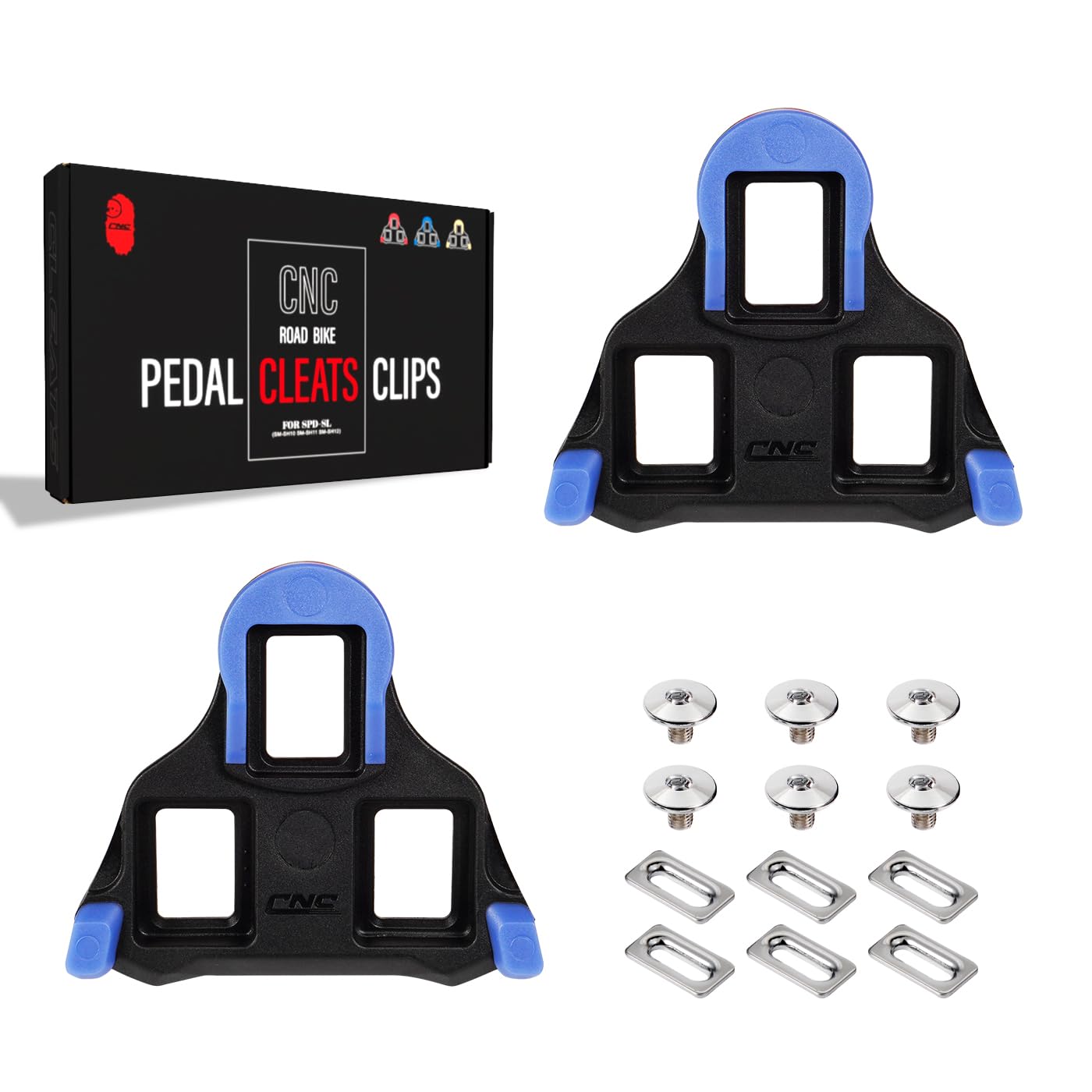 Chooee Road Cycling Cleats for Shimano SPD-SL, SPD Bike Cleats, Blue