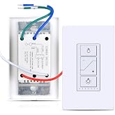 New Wireless Dimmer Switch, Replacement Remote Light Switch &amp; AV Receiver | Compatible with Alexa Voice Control, Single Pole Smart Wall Switch Lighting Fixture for Ceiling Lights Lamps
