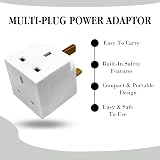 SOHAL 2 Way Double Plug Adaptor Cube UK Socket Extension Power Adapter for LED view 3
