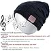 Moretek Wireless Bluetooth Hat Beanie Music Cap Musicphone Speakerphone Stereo Headphone Headset Earphone Speaker Mic Outdoor Sport Skiing Skating with Charger USB Cable Hat for Women Men (NewBlack)
