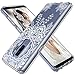 LK Case for Galaxy S9 Plus, [Shock Absorbing] White Henna Mandala Floral Lace Clear Design Printed Air Hybrid with TPU Bumper Protective Case Cover for Samsung Galaxy S9 Plus - Clear