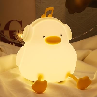 YuanDian Duck Night Light BPA Free Silicone Tap Control