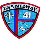 USS Midway CV-41 Patch &ndash; with Hook and Loop, 4.5"