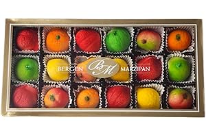 Bergen Marzipan - Assorted Fruit Shapes (18pcs.) by Bergen Marzipan [Foods]