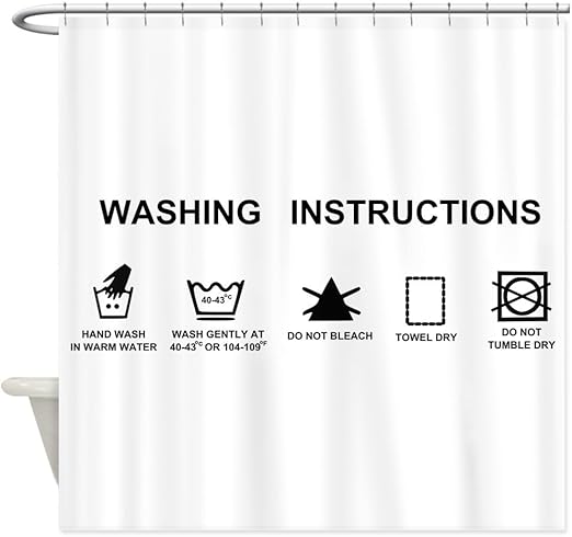 Amazon Com Cafepress Washing Instructions Funny Decorative Fabric