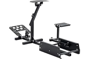 Anman Streamlined Racing Sim Simulator Cockpit fit for Logitech/Thrustmaster/Fanatec g25, g27,g923,g27,T80,T248x,T300RS,TX|Adjustable Pro Gearshift Lever Wheel Stand,Seat&Electronics Not Included