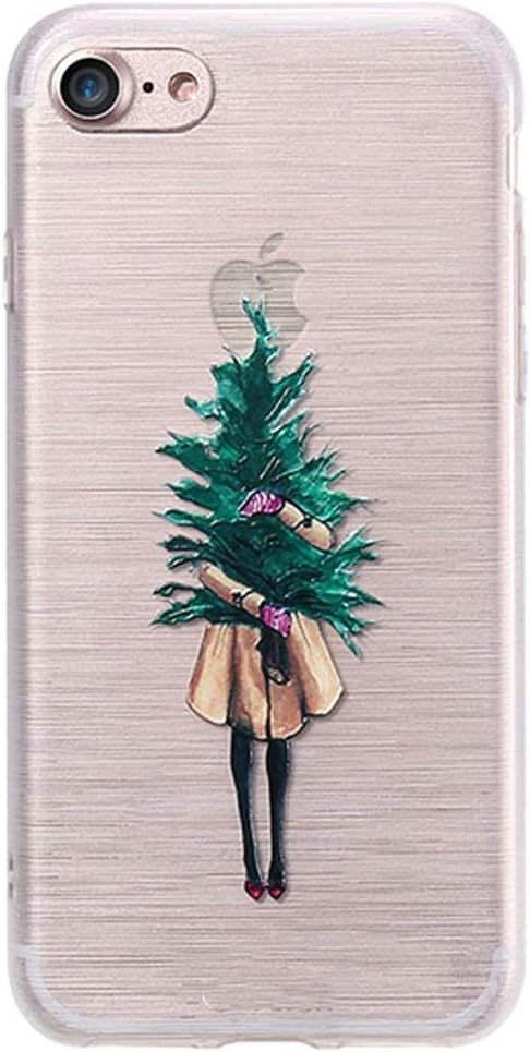 Immagini Di Natale Per Iphone 5.Christmas Phone Case Per Iphone Xs Max Xr X 8 7 Cute Morbido Silicone Cover Per Iphone X 6 6s 5 5s Se Capinha Funda Shell For Iphone Xr Hug Christmas Tree Amazon It Elettronica
