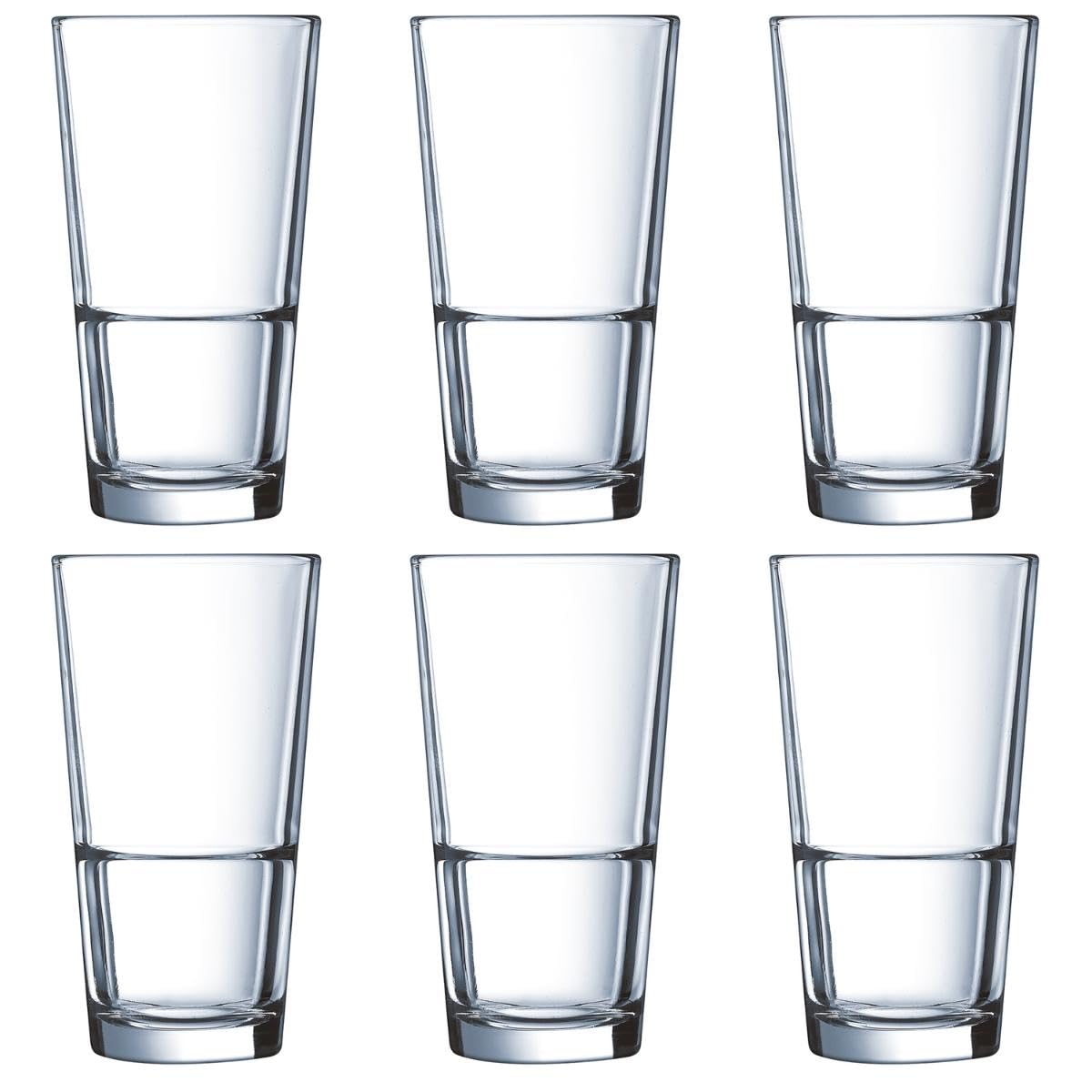 Arcoroc Stack Up Hiball Tumblers 10 oz/290 ml, H7764, Pack of 6