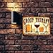 Funny Group Therapy Practiced Here Sign - Beer Alcohol Shot Wine Whiskey Martini Vintage Retro Tin Pub Metal Tin Wall Signs Size: 8x12 Inches