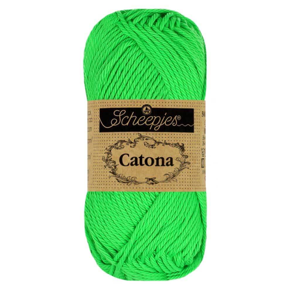 Scheepjes - Scheepjes Catona 602 Neon Green Yarn - 1x25g — image 1