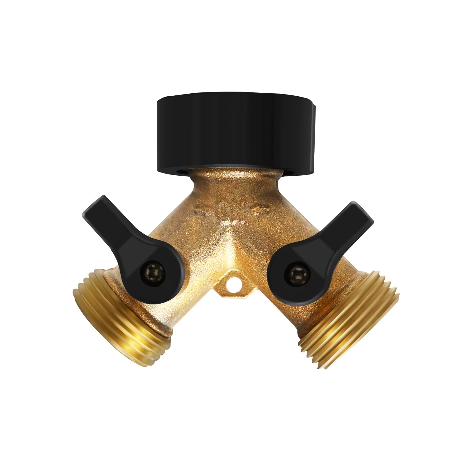 Mdlufee 3/4 inch Tap Y Splitter, Brass Manifold Two Way Hose Tap Connector,Washing Machine Hose Connector