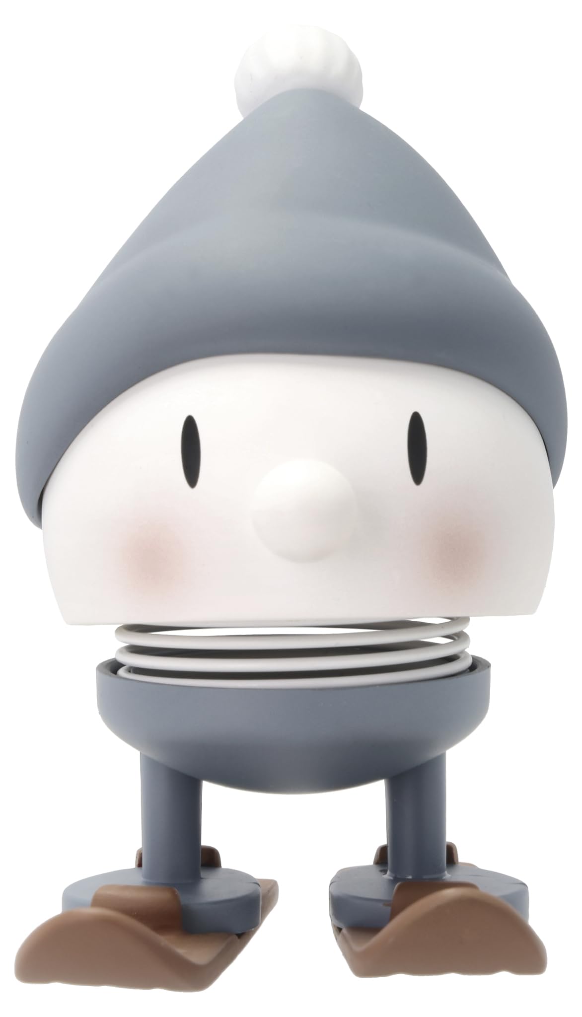 Hoptimist Soft Bumble - Danish Design Home Decor Ornament - Plastic Figurine with a Metal Spring, Small - Creates Cheerful Movement - (Blue)