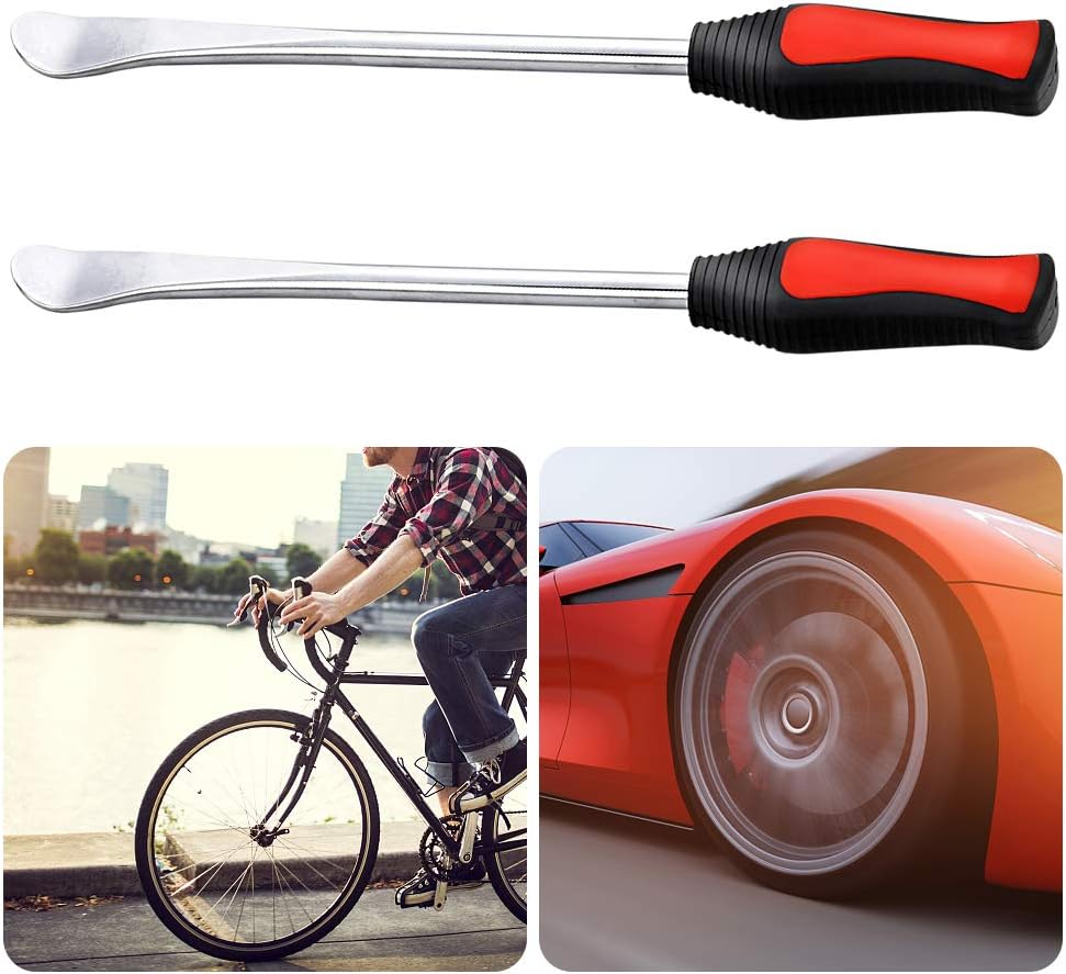 3-Piece Motorcycle Tire Iron Spoon Lever Set – Heavy-Duty Steel Tyre Changing Tool