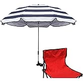 GRANDMEI Chair Umbrella with Clamp,46 inches UPF 50+ Clip on Parasol for Patio,Beach Chairs,Strollers,Wheelchairs,Golf Carts