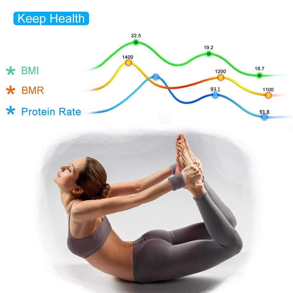 Scales Digital Weight,Bluetooth Scales Digital Weight and Body Fat Composition Analyzer Health Monitor with iOS and Android App,Smart Scales Digital Weight and Body Fat for People