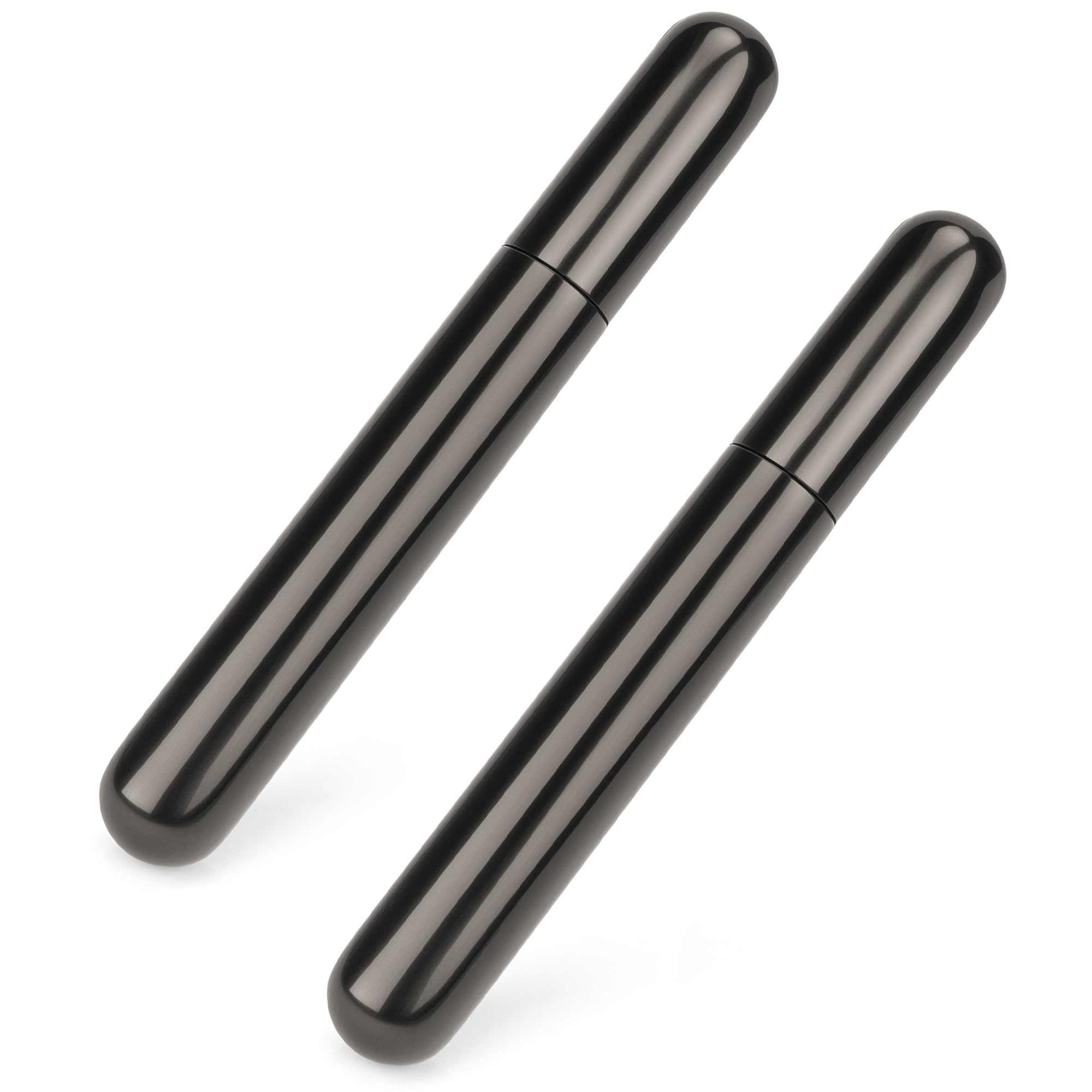 Linkidea 2 Pack Cigar Case Tube, Portable Single Cigars Holder Box for Travel, Fit for Smaller Than 50 Ring Diameter (Dark Grey)