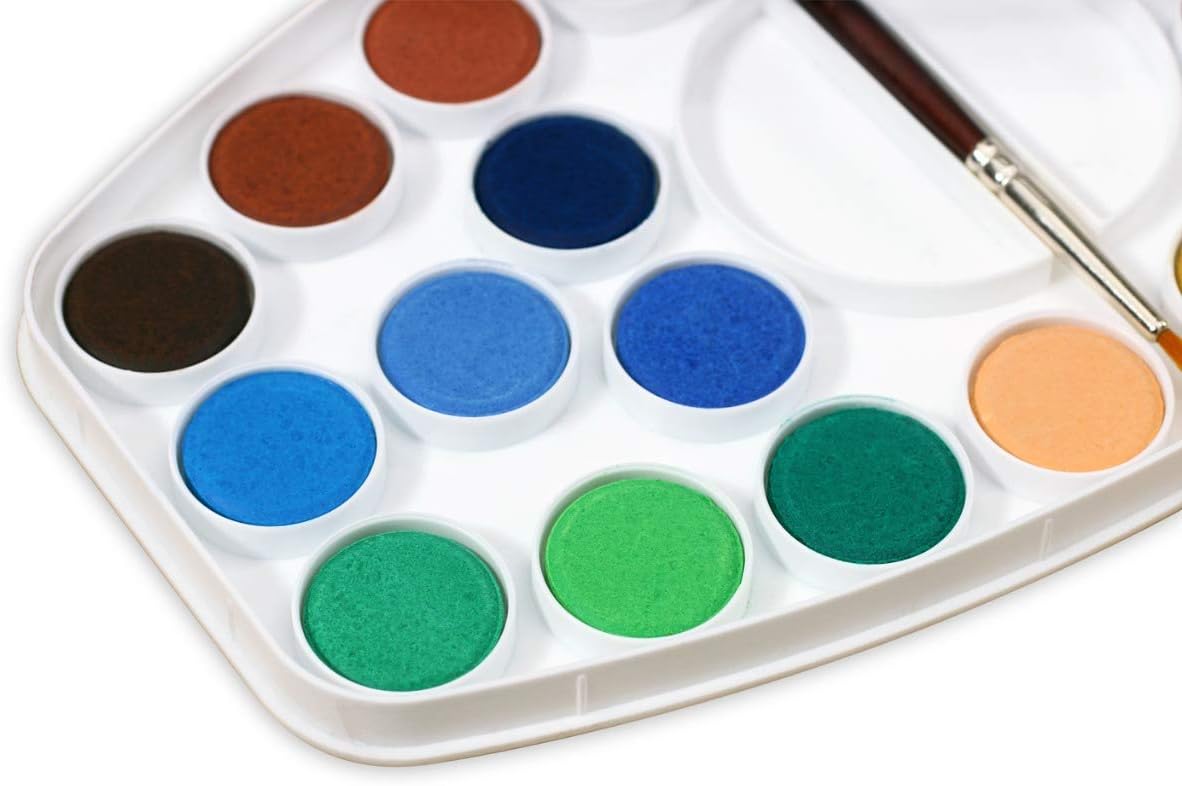Liquidraw Watercolor Paint Set 24 Colours with Palette & Brush Watercolour Painting for Adults and Kids - Image 4