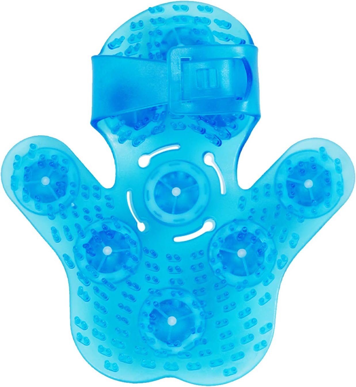 Glove Massager Palm Shaped Hand Massage Manual 9 360-degree-roller Mental Roller Ball Blue by Outton: Health & Personal Care