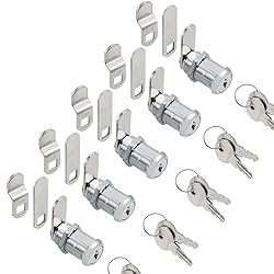 Cabinet Cam Locks Keyed Alike, 1-1/8” Cylinder
