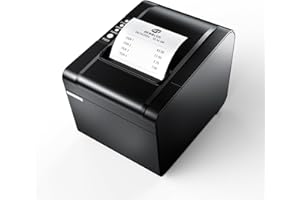 Rongta POS Printer, 80mm USB Thermal Receipt Printer, Restaurant Kitchen Printer with Auto Cutter Support Cash Drawer,USB Serial Ethernet Interface for Windows/Mac/Linux,Do Not Square (RP326)