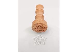 SANBAO STUDIO Clay Stamps, Polymer Clay Stamps, Soap Embosser, Cherry Flower