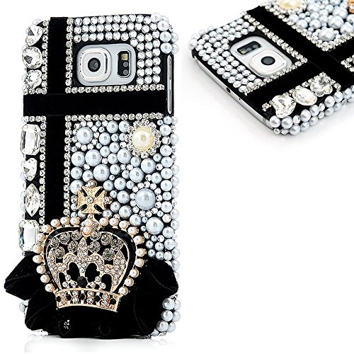 Note 5 Case - EVTECH 3D Handmade Bling Crystal Luxury Shiny Sparkling Pink Diamonds Gems Clear Hard Cover for Samsung Galaxy Note 5