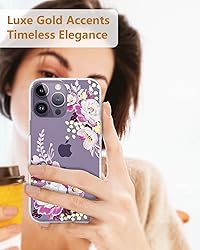 SCORPIFY for iPhone 15 Pro Case with Purple Peony