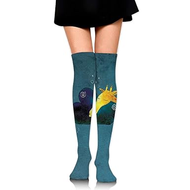 Dream Giraffe Pillow High Knee Socks For Boots Long Dress