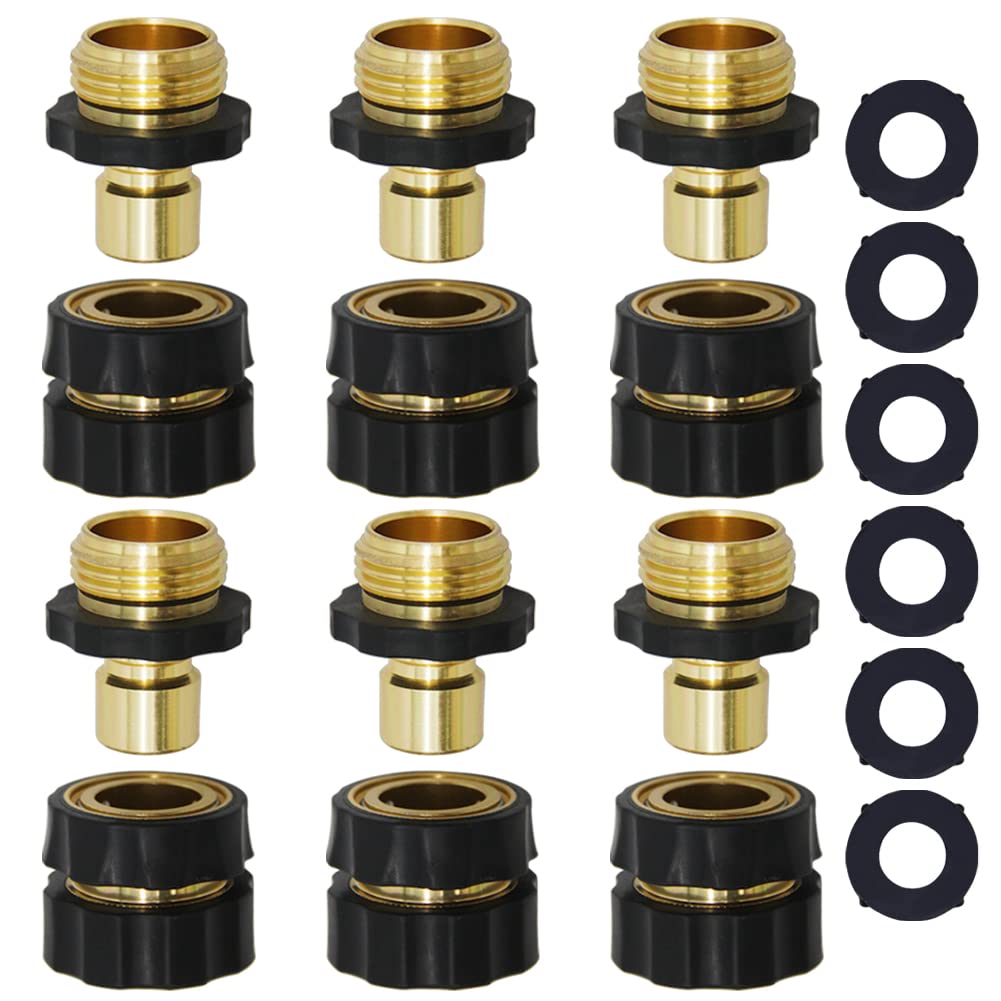 Photo 1 of Twinkle Star 3/4 Inch Garden Hose Fitting Quick Connector Male and Female Set (6 Sets)