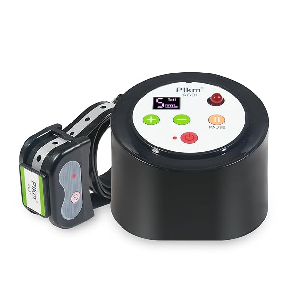 PLKM DOG WIRELESS FENCE 2026 NEWEST PET ELECTRIC INTELLIGENT CONTAINMENT SYSTEM, DOG OUT OF RANGE REMINDER TRANSMITTER AI SMART ALARM, DISPLAY RECEIVER BATTERY LEVEL, 360° STRONG SIGNAL COVERAGE