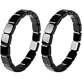 NORLSO Hematite Bracelet for Men Reclaim Your Edge Confidence Natural Hematite Stone Stretch Beaded Bracelet Male Energy Inspirational Jewelry Gifts