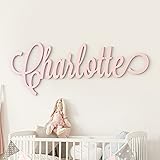 Custom Personalized Wooden Name Sign 12-55" WIDE - CHARLOTTE Font Letters Baby Name Plaque PAINTED nursery name nursery decor