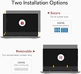 BERSEM 16 inch Laptop Privacy Screen Filter 16:9 Anti Spy Anti Glare Anti view 5