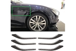 YOCTM Black Carbon Fiber Texture Side Air Vent Fender Cover Trim Compatible with Maserati Ghibli 2014 2015 2016 2017 2018 2019 2020 2021 (6PCS/ Pack)