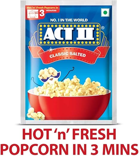Act II Instant Classic Salted Popcorn, 60g