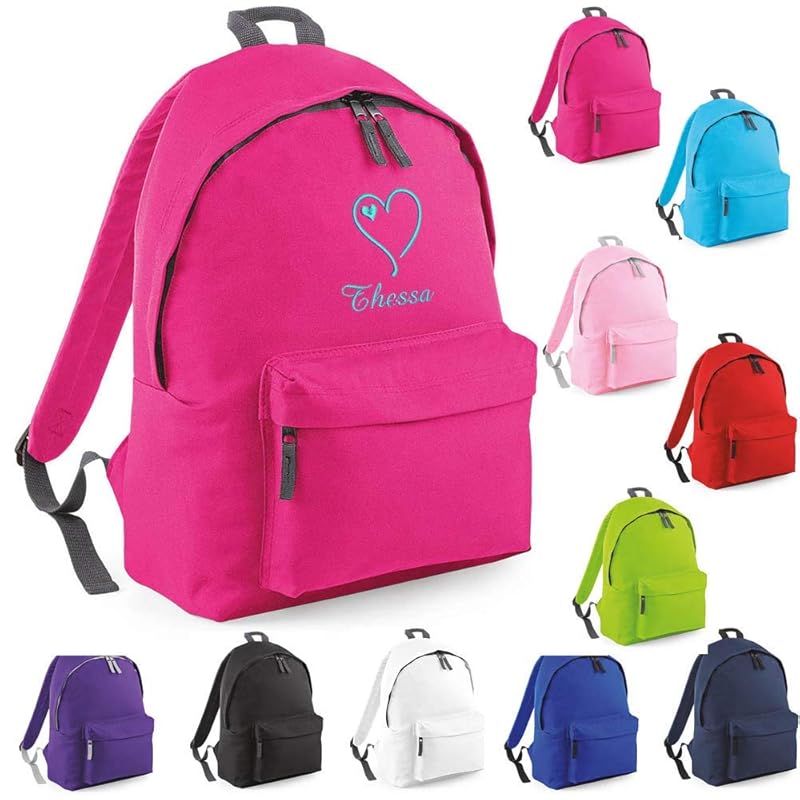 Courage Au Cœur Et Sac à Dos Sac à dos enfant Coeur personnalisé avec un prénom, pour l'école, les