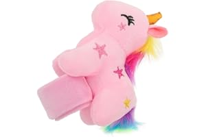 TOYANDONA Plush Unicorn Slap Bracelet Soft Animal Wristband Party Favor Cute Pink Stuffed Band Safe