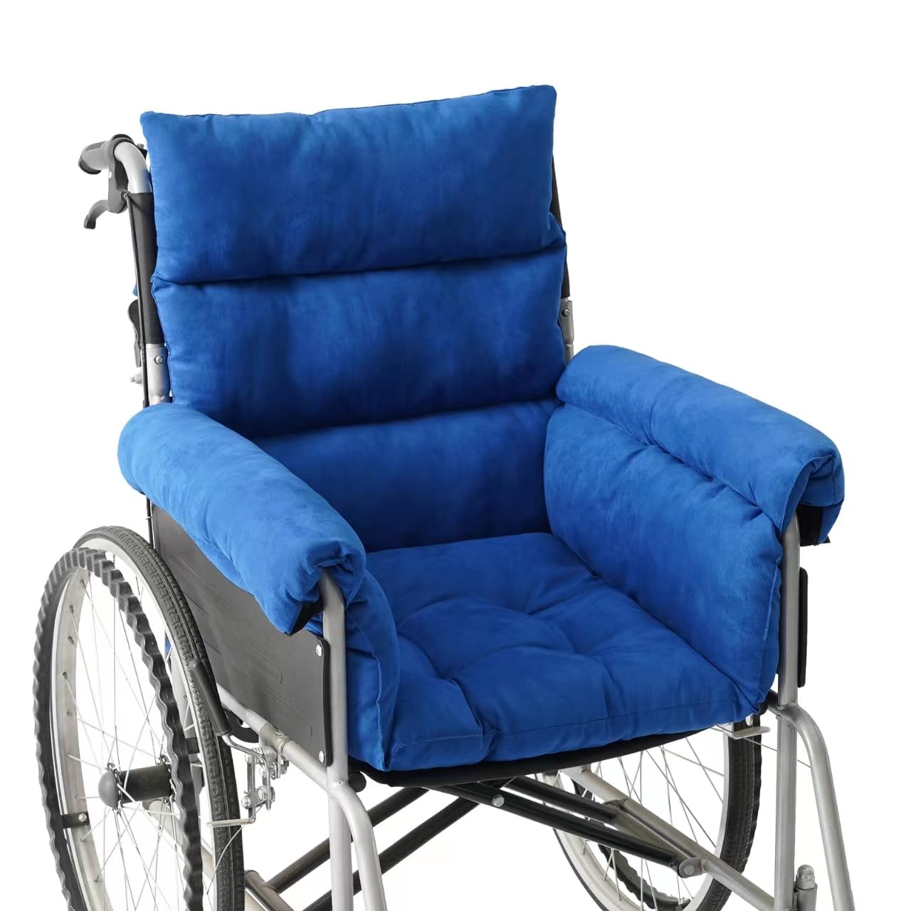 Jiangding Wheelchair Cushion Soft Accessories Helps Prevent Pressure Armrest Covers and Supports Coccyx& Back,Non- Slip, Suitable for Wheelchair with 16'' Length Armrest (Blue)