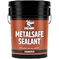 Liquid Rubber MetalSafe Sealant - Metal Roof Waterproof Membrane Coating and Corrosion Protection, Solar Resistant, Indoor and Outdoor Use, Easy to Apply, 5 Gallon, Black
