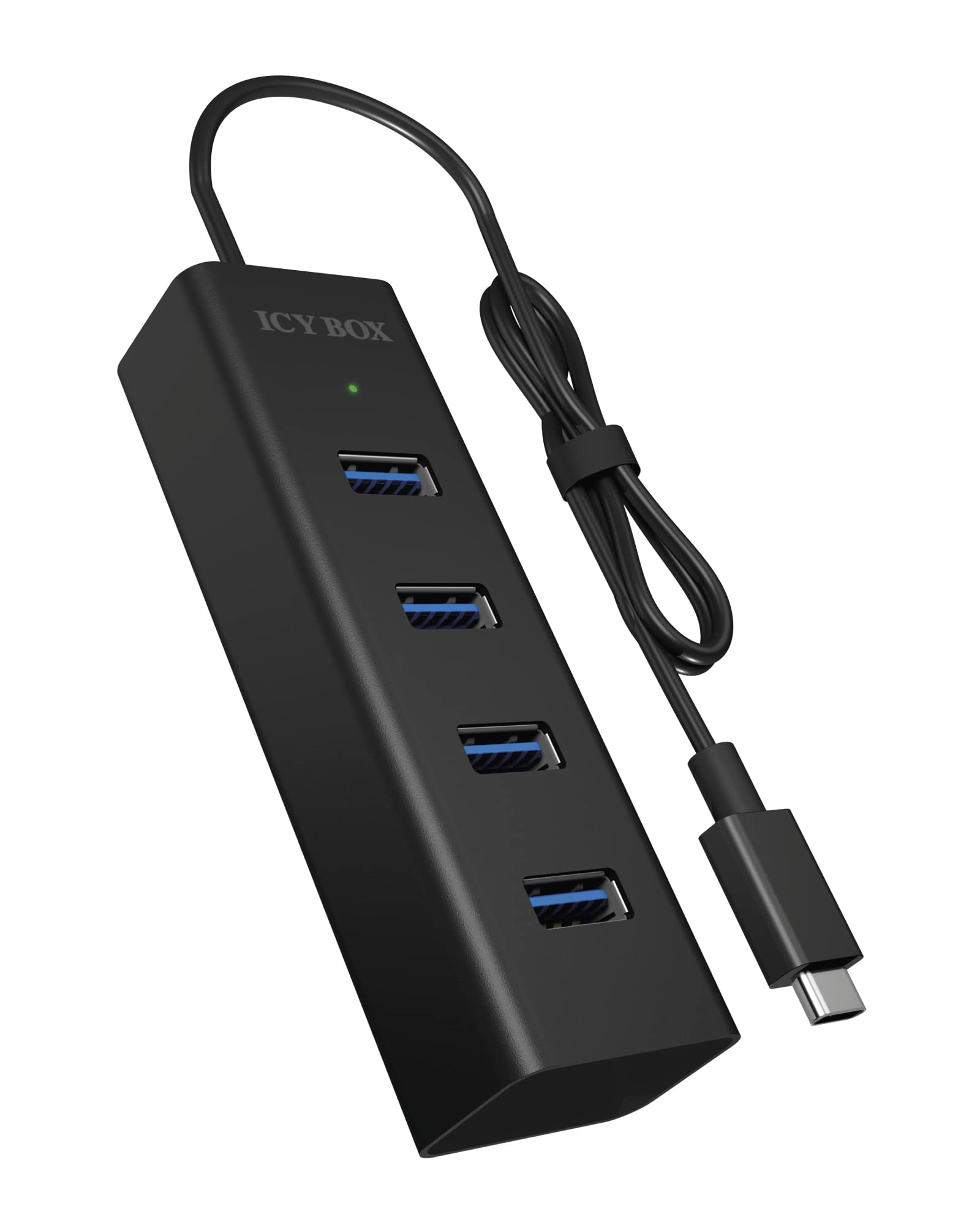 ICY BOX IB-HUB1409-U3 4-Way USB Hub (Type-A Connection) with 4 x USB 3.0 (Type-A) Ports black IB-HUB1409-C3 4x USB 3.0 (Type-A)