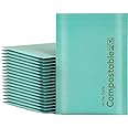 8.5x12 100% Biodegradable Teal Bubble Mailers,25 Count #2 Compostable Padded Packaging Wrap Envelopes Pouches Eco Friendly Self Seal Bags